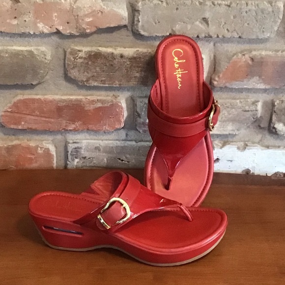 cole haan red sandals
